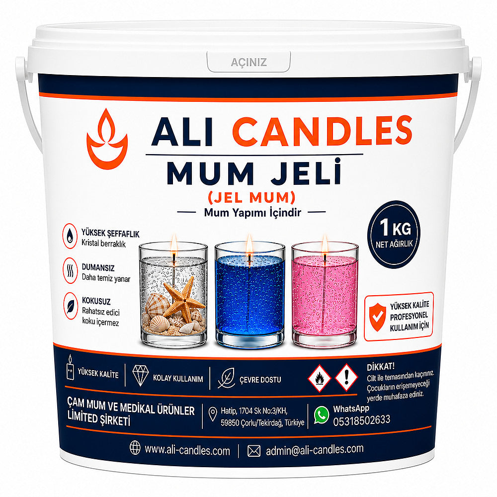 Mum Jeli 1 KG – Şeffaf Jel Mum Yapımı İçin
