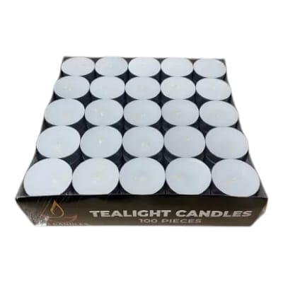 Tealight Mum Kırmızı ve Beyaz 100 Lü Paket Büyük Boy 4 Saat Yanma Süreli