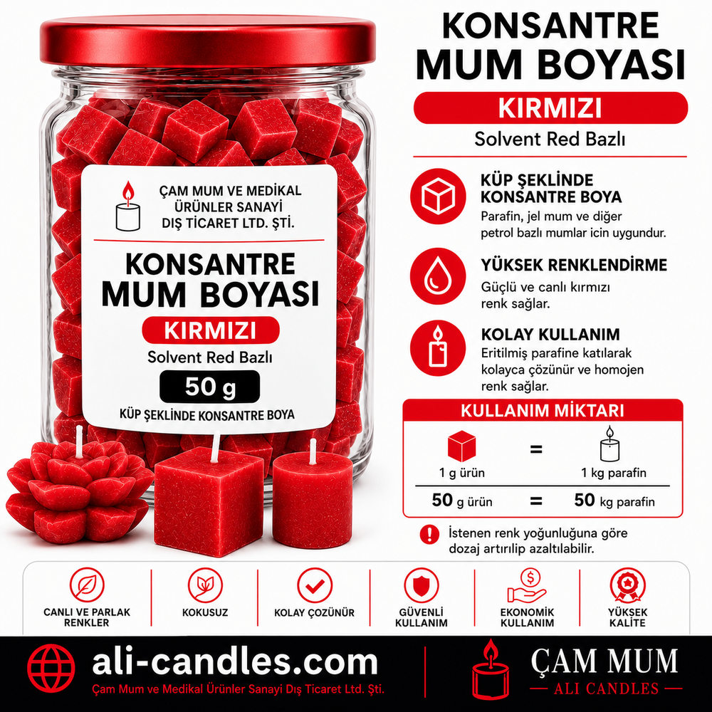 Mum Boyası Kırmızı 50 g