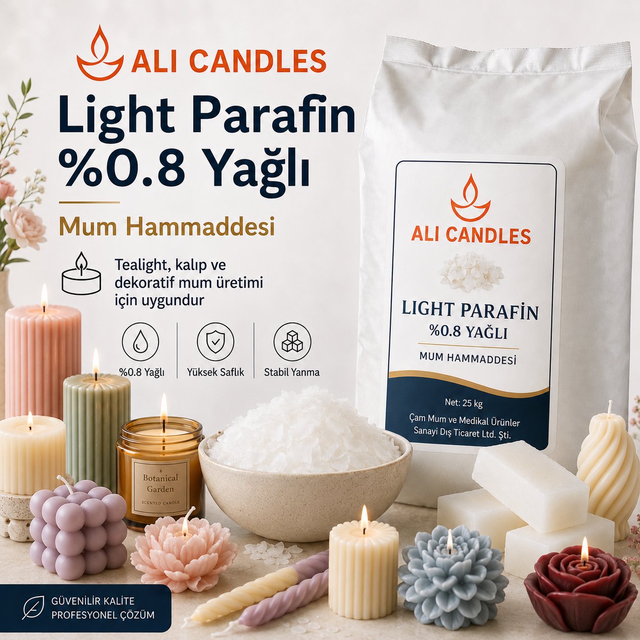 Light Parafin %0.8 Yağlı – 5 Kg Paket