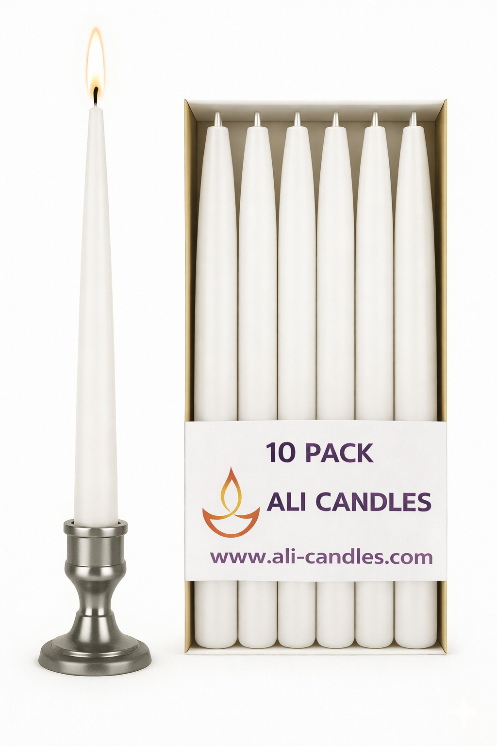 "Şamdan Mumları 10'lu Paket - Uzun Yanma Süreli"