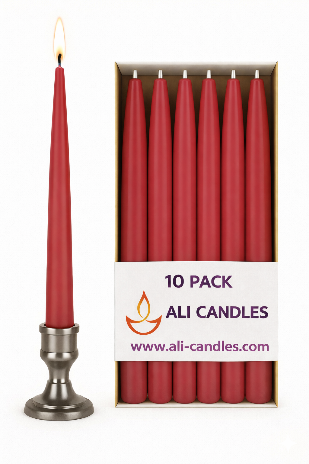 "Şamdan Mumları 10'lu Paket - Uzun Yanma Süreli"