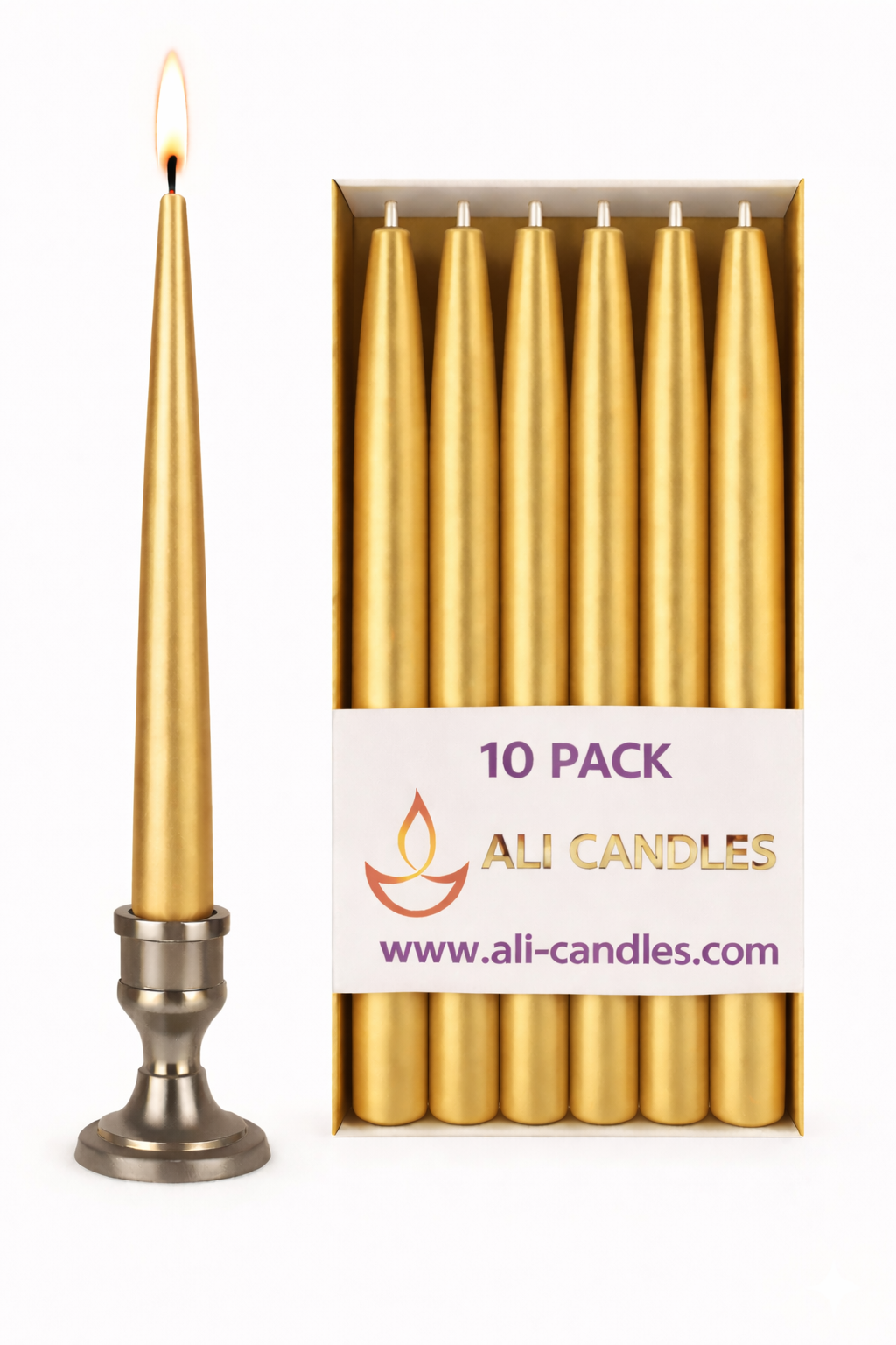 "Şamdan Mumları 10'lu Paket - Uzun Yanma Süreli"