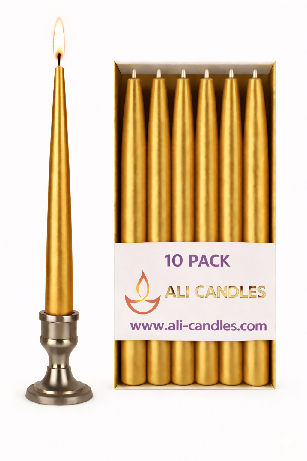 "Şamdan Mumları 10'lu Paket - Uzun Yanma Süreli"