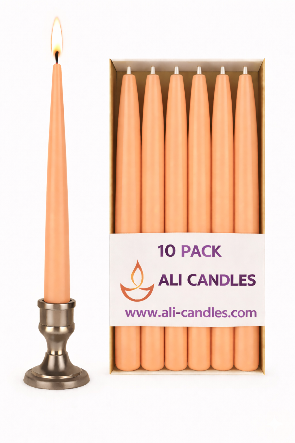 "Şamdan Mumları 10'lu Paket - Uzun Yanma Süreli"