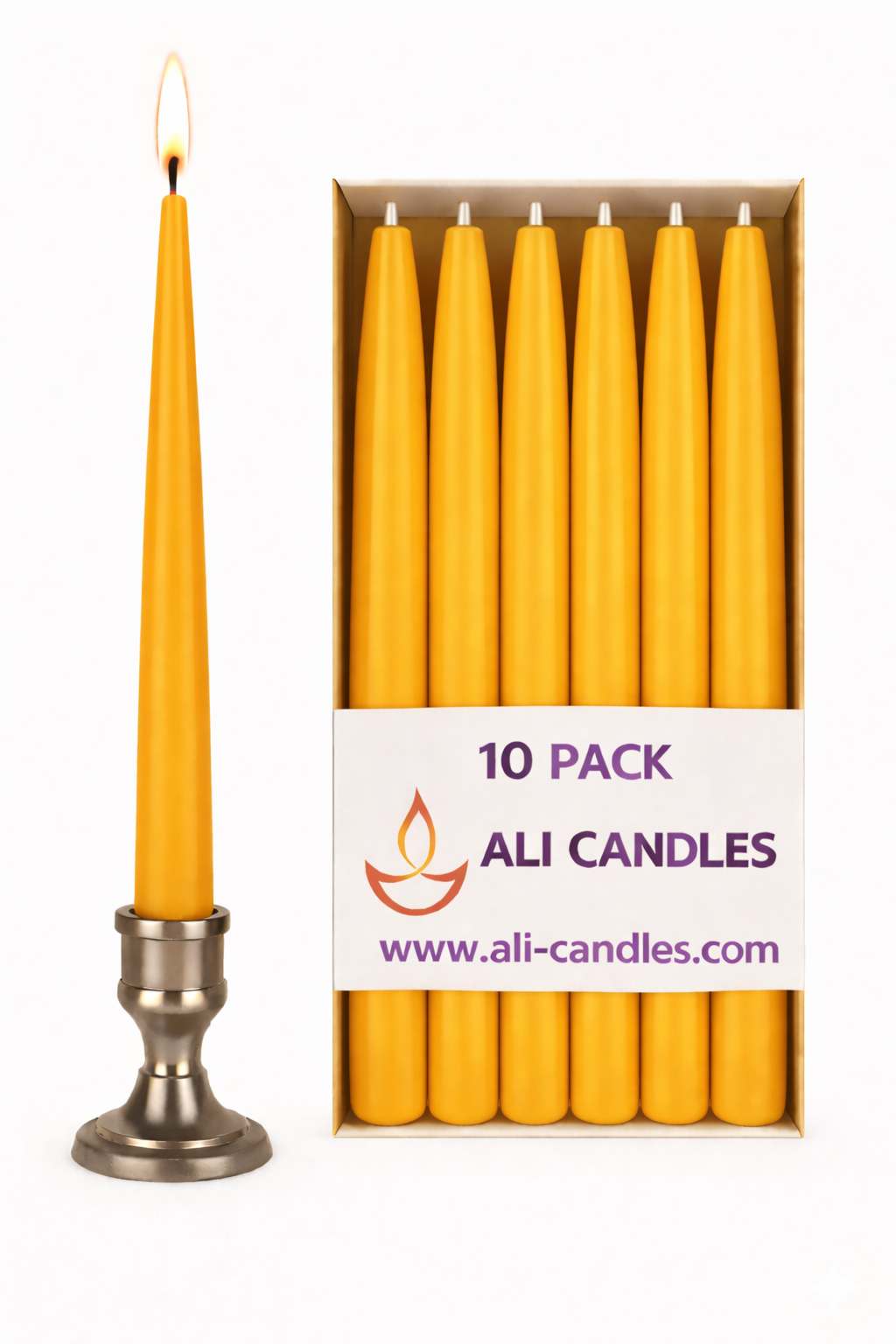 "Şamdan Mumları 10'lu Paket - Uzun Yanma Süreli"
