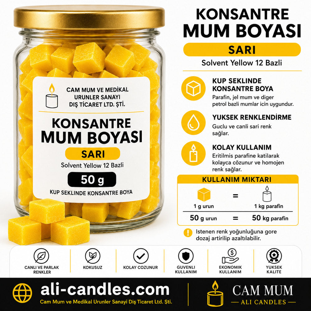 Mum Boyası sari 50 g